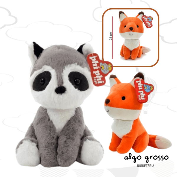 ZORRO DE PELUCHE DE 25CM SENTADO art.8152