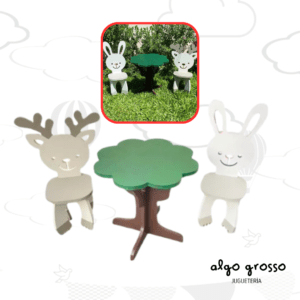 SET BOSQUE MESA ARBOL Y SILLAS ANIMALITOS
