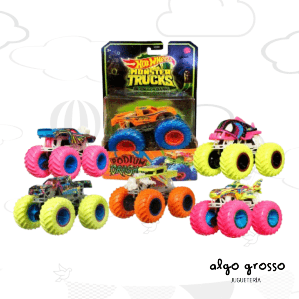 HOT WHEELS MONSTER TRUCKS GLOW IN THE DARK AUTO art.HCB50