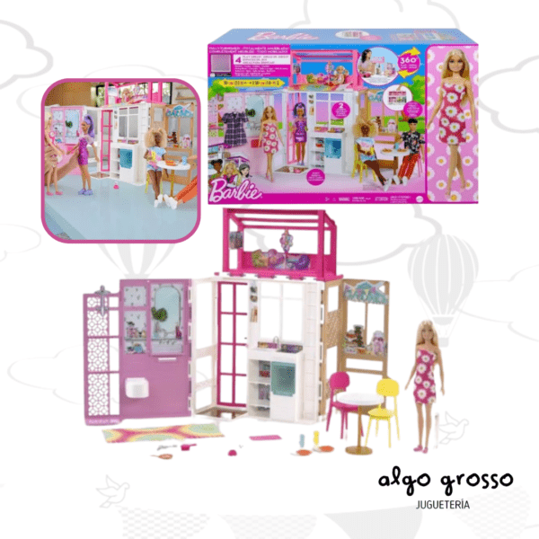 BARBIE CASA GLAM + MUÑECA Y ACCESORIOS art.HCD48