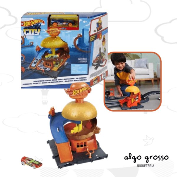 HOT WHEELS CITY PISTA BURGER AL VOLANTE art.HDR26