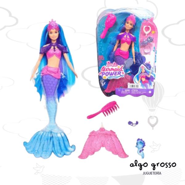 BARBIE MUÑECA SIRENA MERMAID POWER art.MHG52
