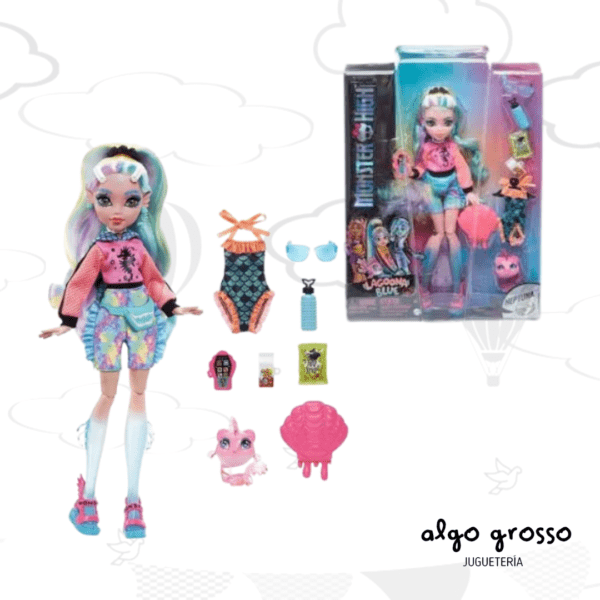 MONSTER HIGH LAGOONA BLUE NEPTUNA CON MASCOTA + ACCESORIOS art.HHK55