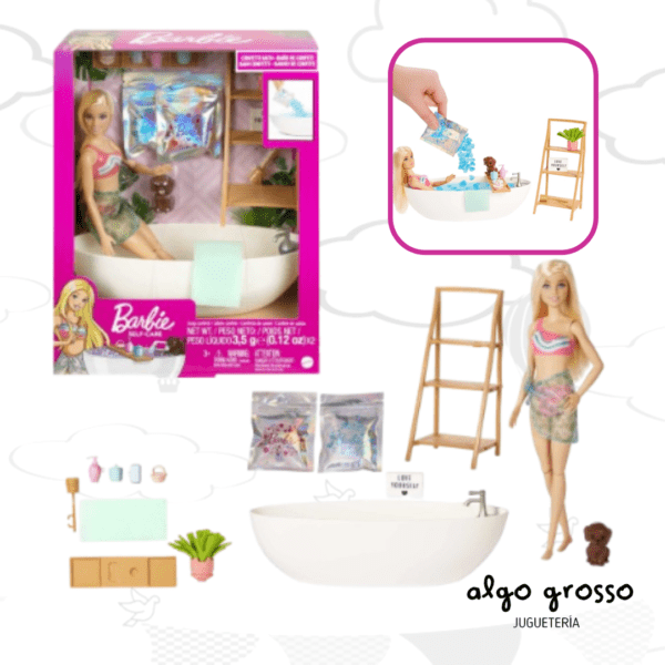 BARBIE BAÑO DE BURBUJAS + ACCESORIOS art.HKT92