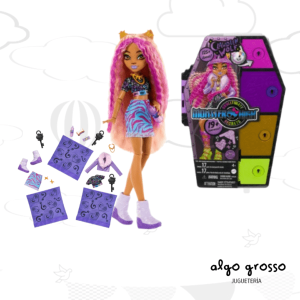 MONSTER HIGH SKULLTIMATE SECRETS CLAWDEEN WOLF art.HKY61