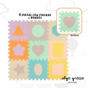PISO GOMA EVA CON FORMAS 9 PIEZAS art.93082