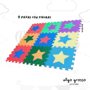 PISO GOMA EVA ESTRELLAS 9 PIEZAS art.93206P