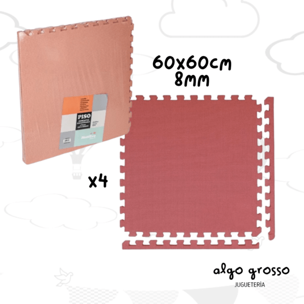 PISO GOMA EVA 4 PIEZAS - COLOR PASTEL art.93214