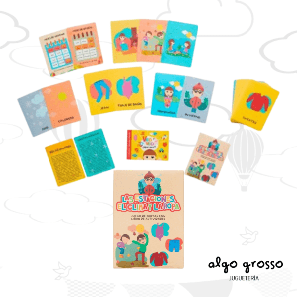 LAS ESTACIONES EL CLIMA Y LA ROPA CARTAS CON LIBRO DE ACTIVIDADES art.539