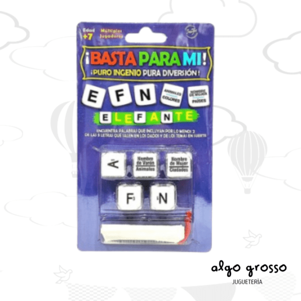 BLISTER DADOS BASTA PARA MI art.BL006
