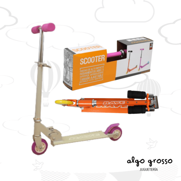 MONOPATIN SCOOTER RAVE CLASICO METAL DE 2 RUEDAS art.IK0465/IK0464