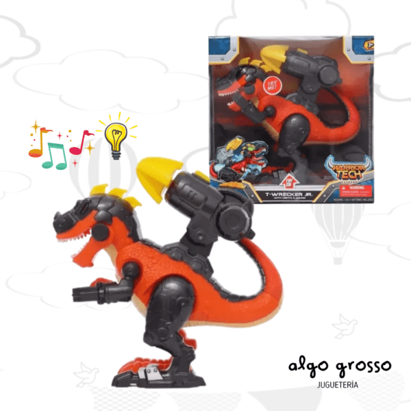 WARRIOR TECH DINO CON LUZ Y SONIDO art.IK0423