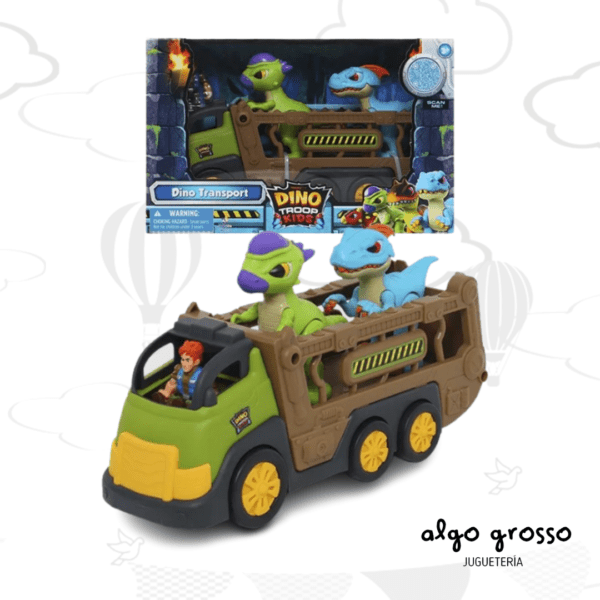 DINO TROOP KIDS DINO TRANSPORT CAMION CON 2 DINO + 1 FIGURA art.IK0504