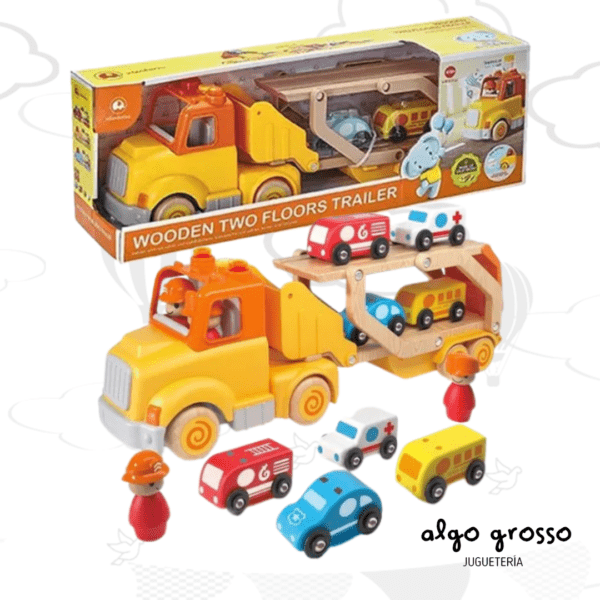 CAMION MOSQUITO INFANTIL DE MADERA-PLASTICO CON  LUZ Y SONIDO art.IKW00D025