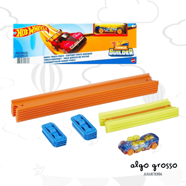 HOT WHEELS PISTA TRACK BUILDER PAQUETE DE PISTAS BASICO art.GVG13
