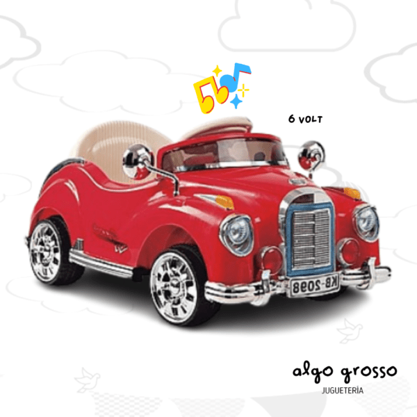 AUTO ANTIGUO BATERIA 6VOLT CON RADIO CONTROL - LUZ Y SONIDO art.5019