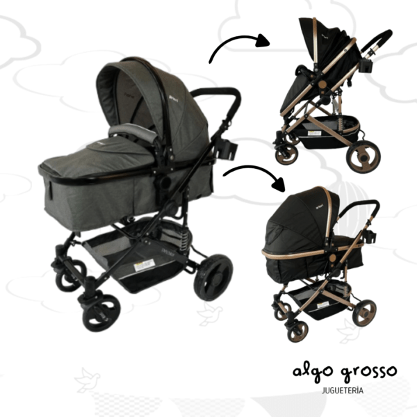 COCHE EXPLORER 2 en 1 CUNA MOISES - ASIENTO art.ST7260