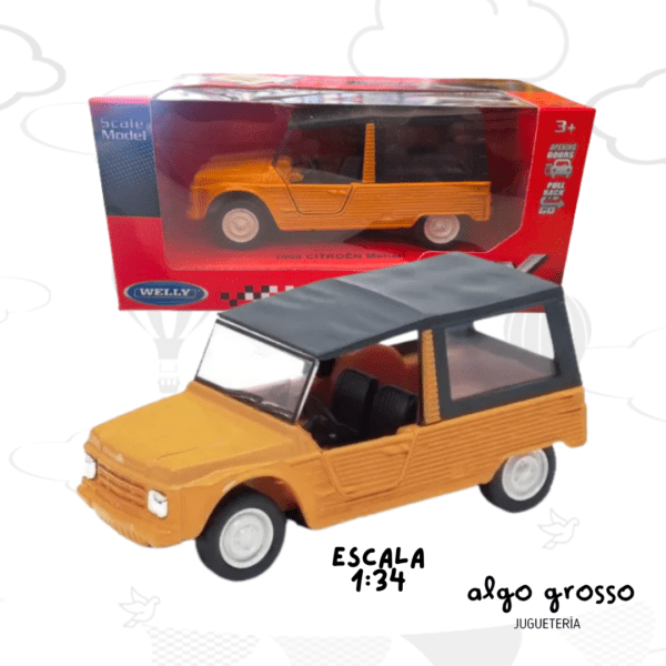 CITROEN MEHARI 1968 AUTO COLECCION 1:34  WELLY PULL BACK art.43792H