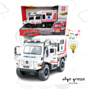 AMBULANCIA TODO TERRENO CITY SERIES CON LUZ Y SONIDO art.IK0727