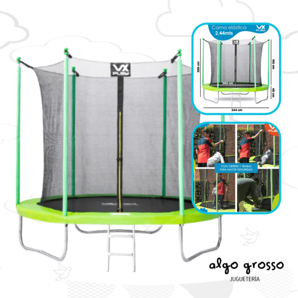 CAMA ELASTICA CON PROTECCION 244CM art.JVX-244VEPS