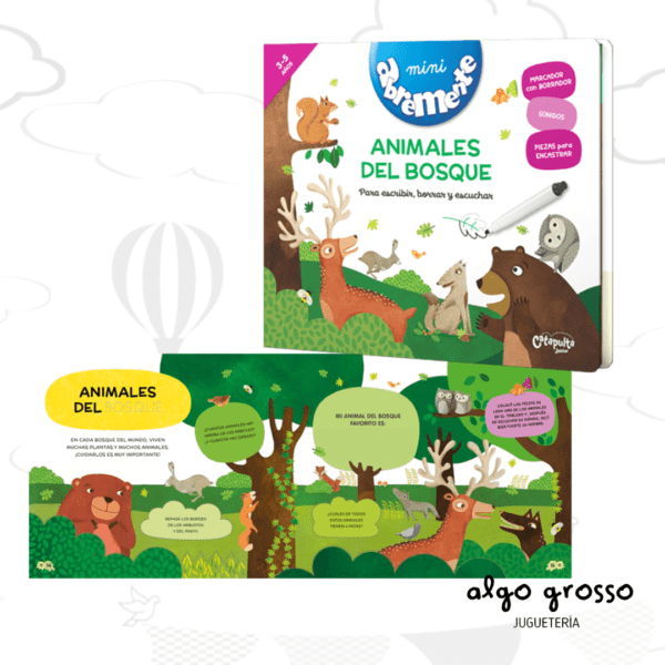 ABREMENTE LIBRO DE ACTIVIDADES CON SONIDO Y ENCASTRE  DE 3-5 AÑOS