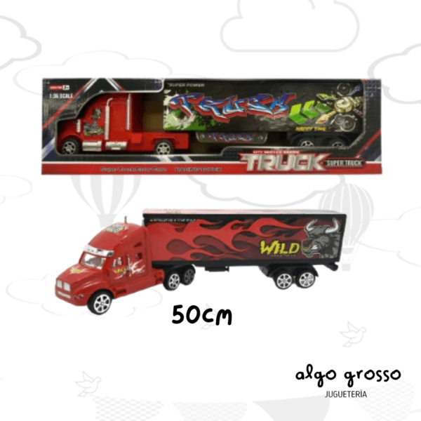 CAMION CON ACOPLADO SUER TRUCK FRICCION 50CM art.54708