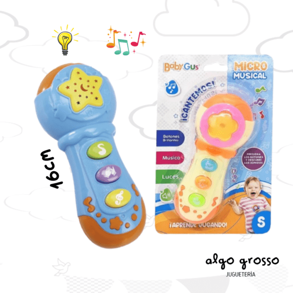 MICROFONO MUSICAL CON LUZ EN BLISTER art.53595