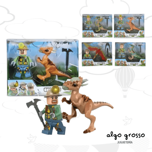 CIXBLOC JURASIC FIGURA  + DINO SIMIL art.IK0566