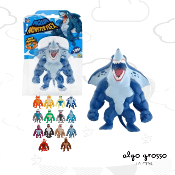 MONSTER FLEX AQUA FIGURA ESTIRABLES DE 15CM art.200004