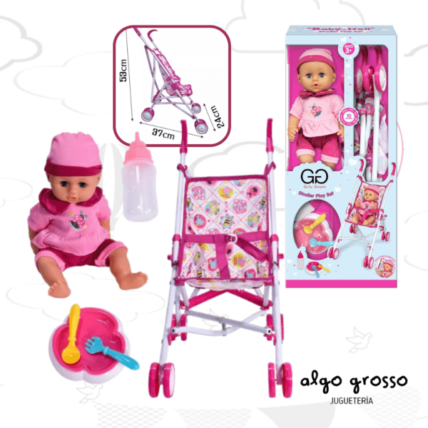 TUTU LOVE BEBOTE COCHECITO + ACCESORIOS art.81862