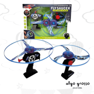 LANZADOR DOBLE DE DISCOS FLY SAUCER CON LUZ art.1798-8C