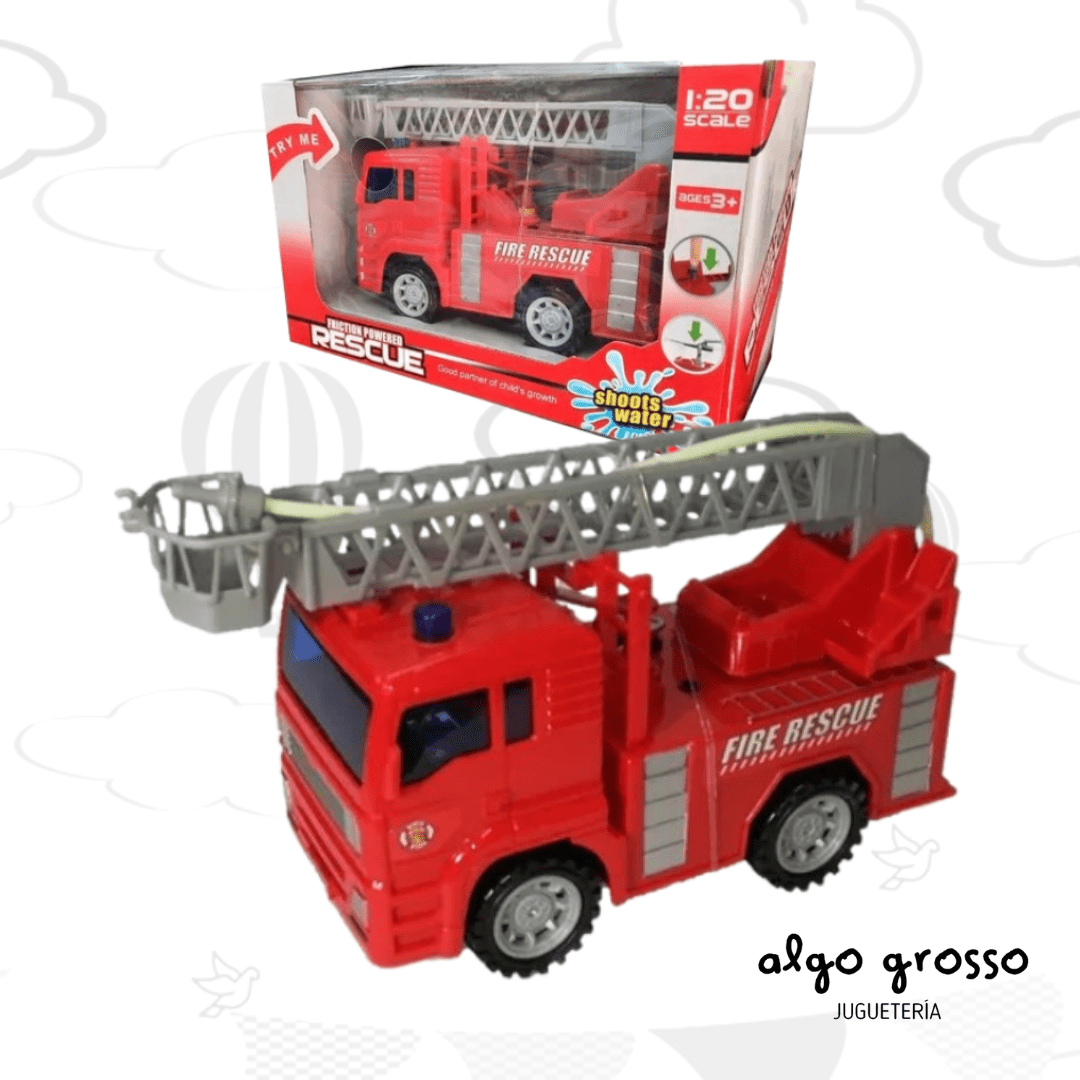 CAMION BOMBERO CON LUZ - LANZA AGUA art.661-03