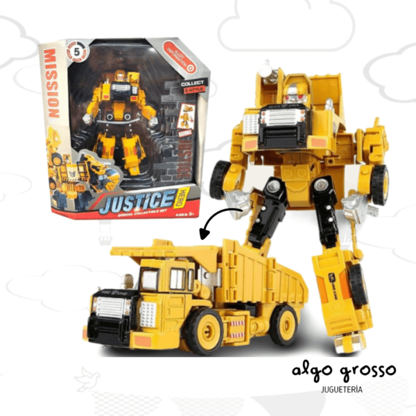 TRANSFORMER VEHICULO CONSTRUCCION JUSTICE HERO art.SY6078B-5