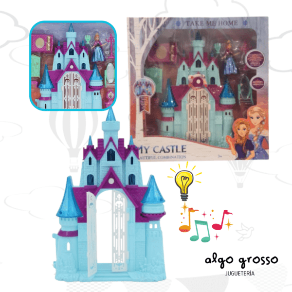 CASTILLO MY CASTLE DE 35CM CON LUZ Y SONIDO + ACCESORIOS art.16635