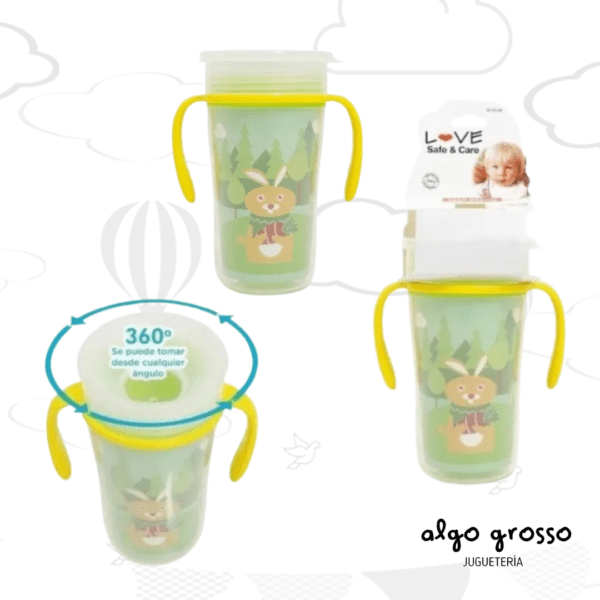 VASO MAGICO INVOLCABLE TERMICO CON ASAS 360 -  210ML CON TAPA art.9149