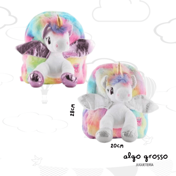 MOCHILA UNICORNIO PELUCHE art.IKLIB0010