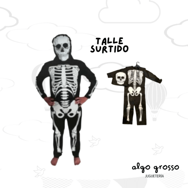 HALLOWEEN DISFRAZ ESQUELETO TALLE SURTIDOS