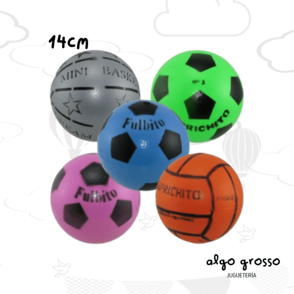 PELOTA GOMA N3 SURTIDAS FULBITO - MINI BASKET