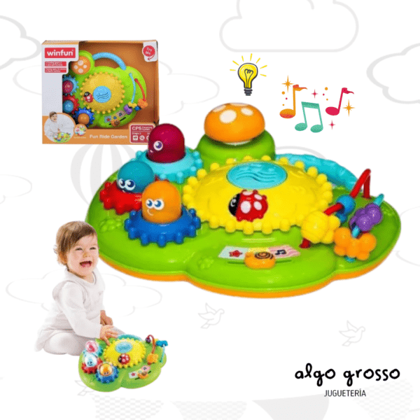 FUN RIDE GARDEN JARDIN DIVERTIDO CON LUZ Y SONIDO WINFUN art.743-NL