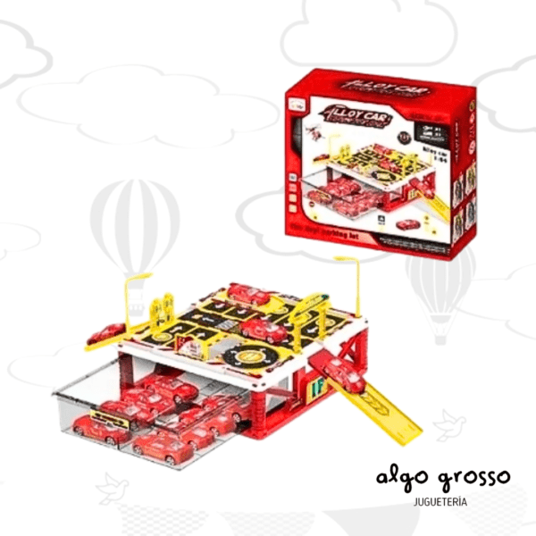 SET ESTACIONAMIENTO BOMBERO - VALIJA GUARDA AUTOS ALLOY CAR art.A200823