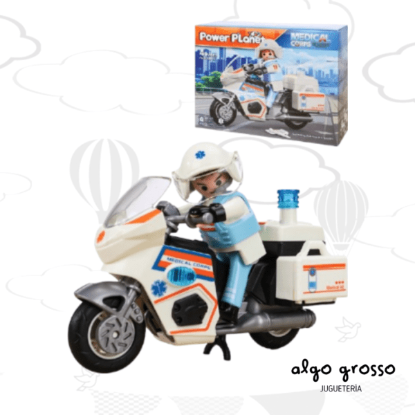 MOTO MEDICAL CORPS CON LUZ + FIGURA POWER PLANET art.NA201782