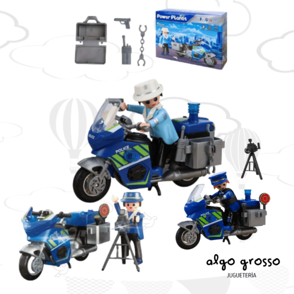 MOTO DE POLICIA CON LUZ + FIGURA POWER PLANET art.NA201789