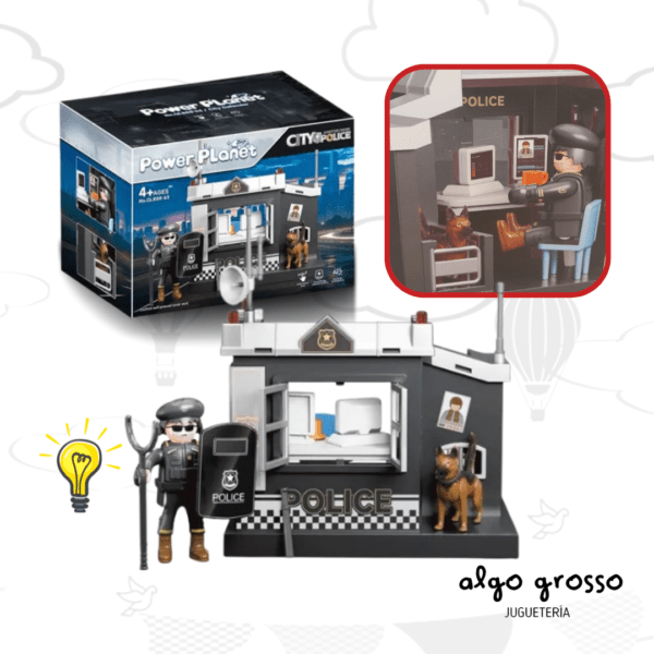 PUESTO DE POLICIA ESPECIAL CON LUZ + FIGURA POWER PLANET art.NA201795