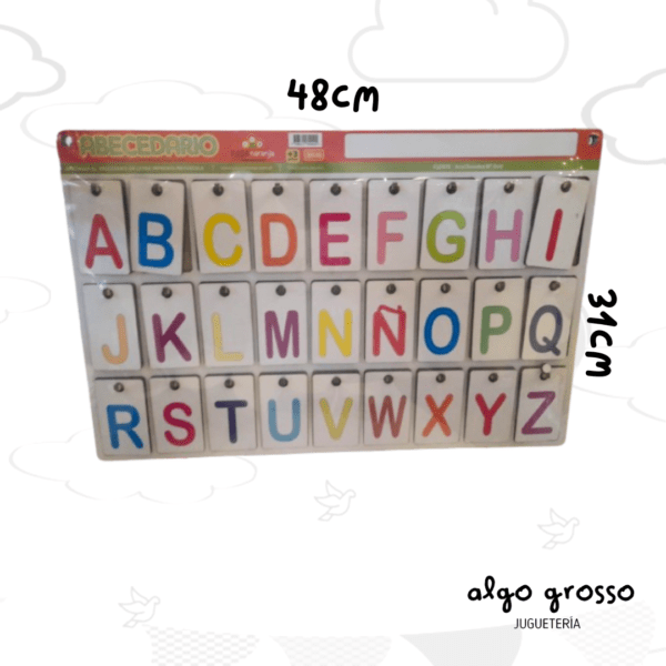 ABECEDARIO MADERA PLACA 3D PARA COLGAR MAYUSCULA art.DT-16