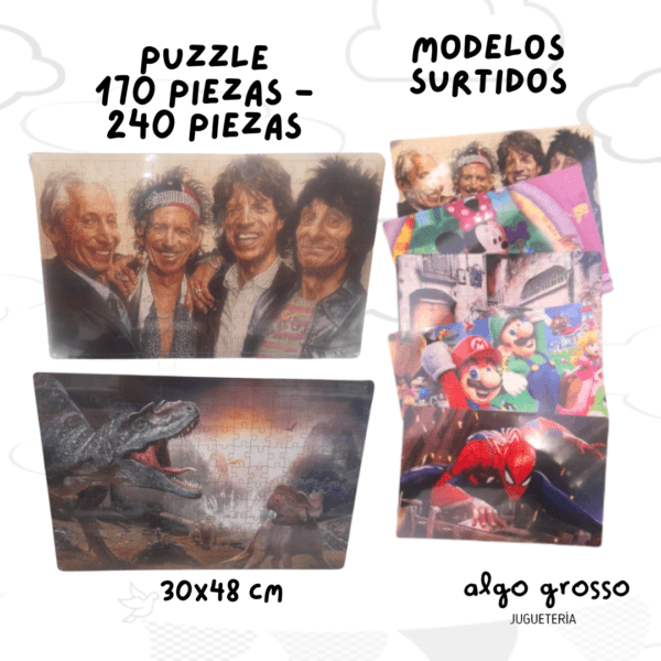 PUZZLE MADERA DE 240 o 170 PIEZAS CON MARCO Y BASE