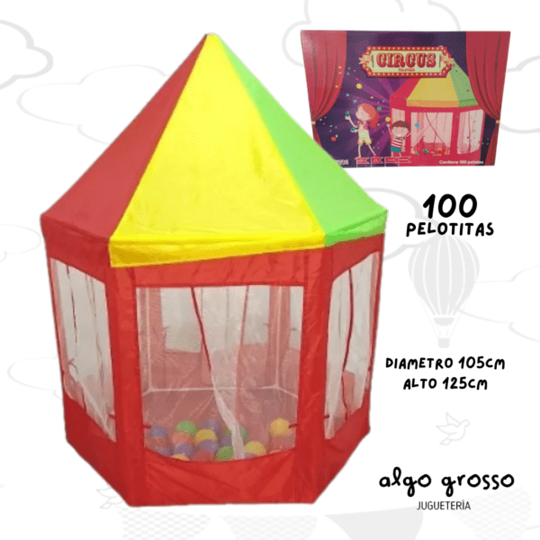 PELOTERO CIRCUS CON 100 PELOTAS art.FD77814
