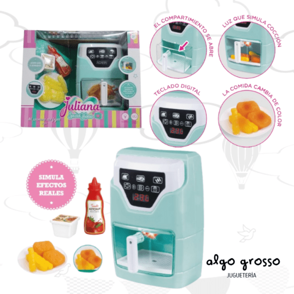 JULIANA SWEET HOME FREIDORA LUZ Y SONIDO + ACCESORIOS art.SISJUL119