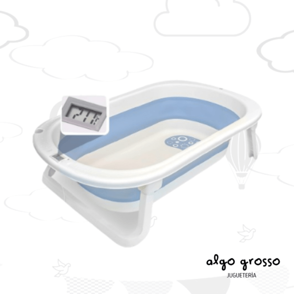 BAÑADERA PLEGABLE AZUL CON TERMOMETRO - ANTIDES art.OKBB0360