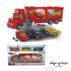 CARS DELUXE MACK CAMION CONTENEDOR + 3 AUTOS art.2451