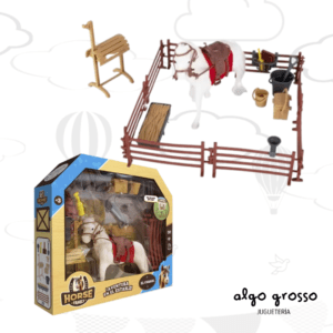 AVENTURA EN EL ESTABLO PAYSET HORSE - CABALLO AFELPADO + ACCESORIOS art.IKHOR004